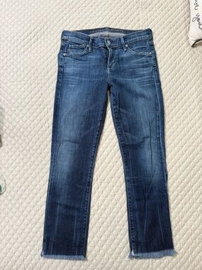 Citizens Of Humanity Straight Leg Jeans in Medium Blue Wash